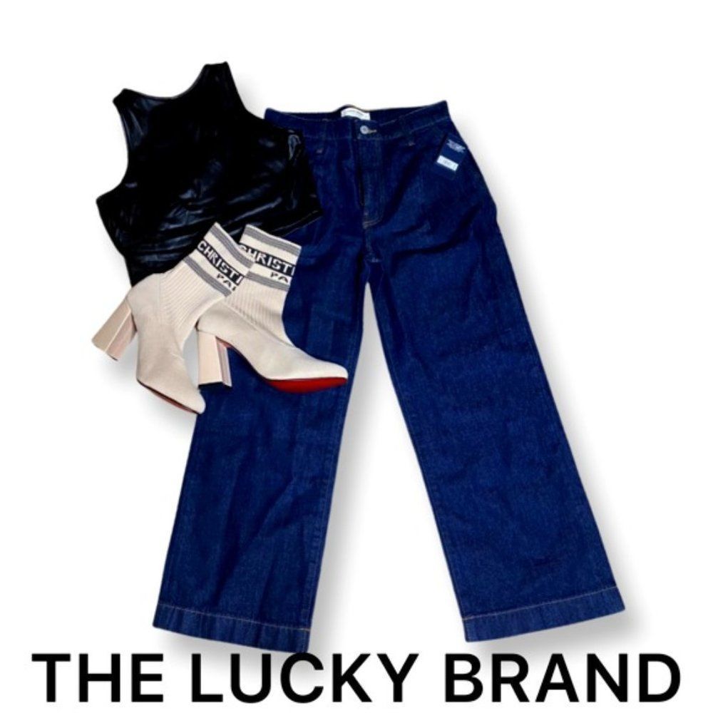 NWT LUCKY BRAND CROP WIDE LEG JEANS SIZE 4/27!